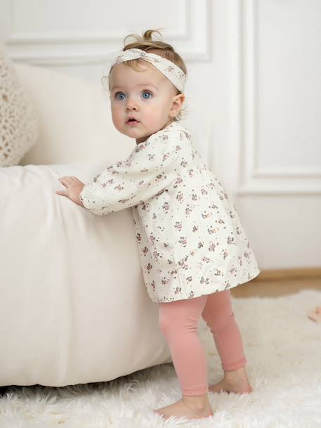 Bébé-Ensemble bébé robe + legging + bandeau