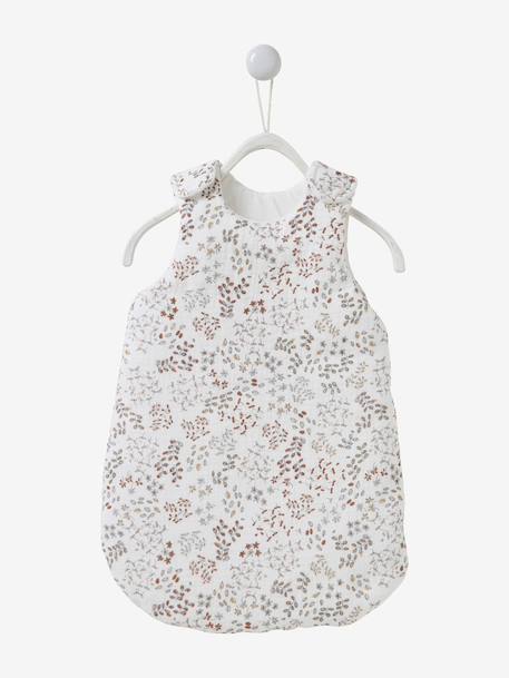 Trappelzak voor pop van katoen beige+ecru+rood - vertbaudet enfant 