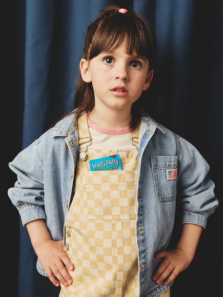 Salopette fille à carreaux carreaux jaune - vertbaudet enfant 