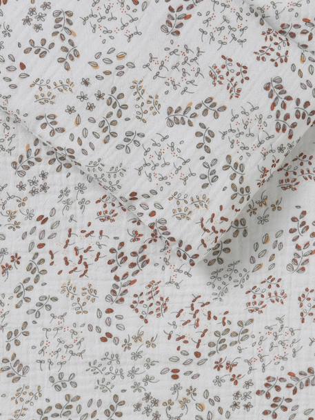 Couette + oreiller poupon en gaze de coton beige+jaune+rose - vertbaudet enfant 