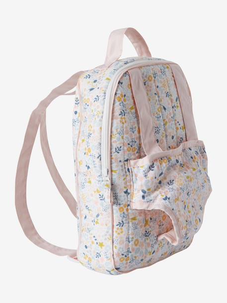 Sac à dos porte poupon blanc+écru+rouge - vertbaudet enfant 