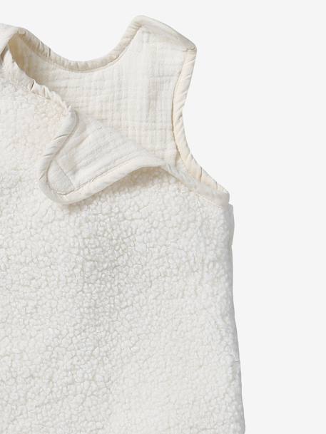 Trappelzak voor pop van katoen beige+ecru+rood - vertbaudet enfant 