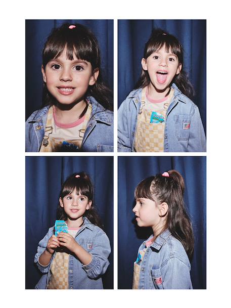 Spijkerblouse voor meisjes met losse pasvorm lichtblauw - vertbaudet enfant 