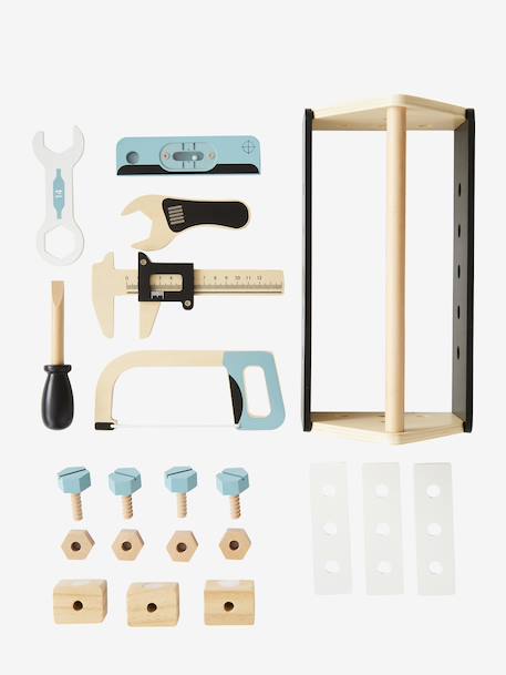 Boîte à outils du bricoleur en bois FSC® noir - vertbaudet enfant 