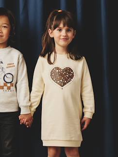 Meisje-Basics fleece meisjesjurk