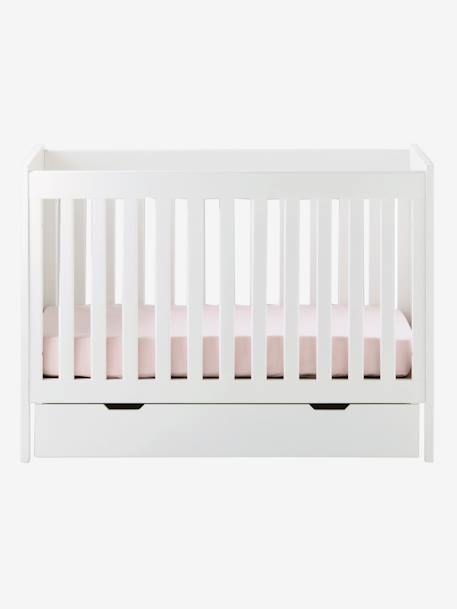 Tiroir de rangement à roulettes pour lit bébé Milo BLANC - vertbaudet enfant 