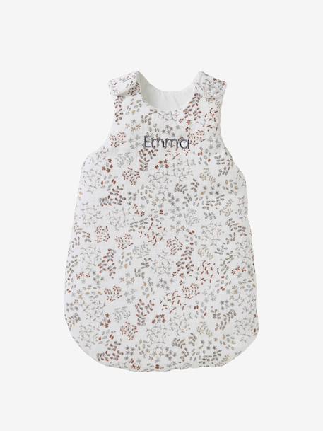 Trappelzak voor pop van katoen beige+ecru+rood - vertbaudet enfant 