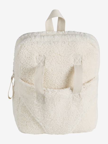 Sac à dos porte poupon blanc+écru+rouge - vertbaudet enfant 