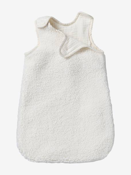 Trappelzak voor pop van katoen beige+ecru+rood - vertbaudet enfant 