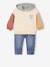 Babyset sweater met capuchon + jeans meerkleurig - vertbaudet enfant 