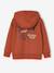Sweater met rits en capuchon met jongensprint roest - vertbaudet enfant 