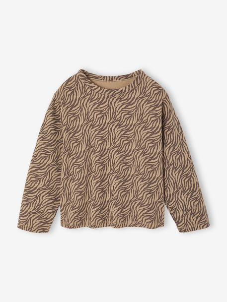 Ensemble fille tee-shirt et salopette velours anthracite - vertbaudet enfant 