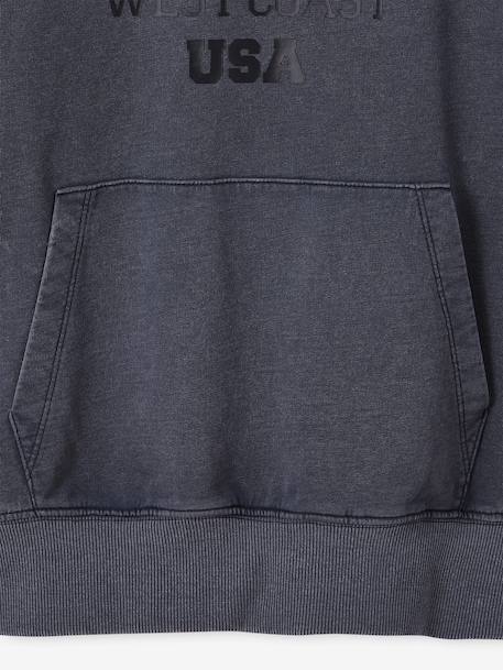 Sweater met capuchon met print voor jongens JONEN zwart - vertbaudet enfant 