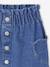 Spijkerrok met hartvormige zak voor meisjes gebleekt denim+ongewassen denim - vertbaudet enfant 
