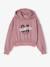 Set met sportieve sweater met capuchon + wijde joggingbroek voor meisjes oudroze - vertbaudet enfant 