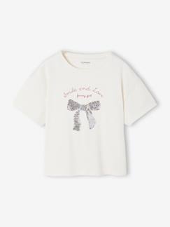-T-shirt animation en sequins réversibles fille manches courtes