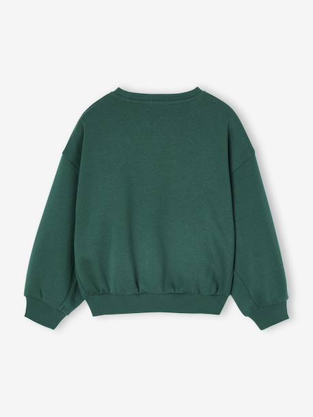 Oversized sweater sportief voor meisjes groen - vertbaudet enfant 