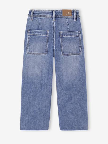 Jean fille large indestructible bleu moyen - vertbaudet enfant 