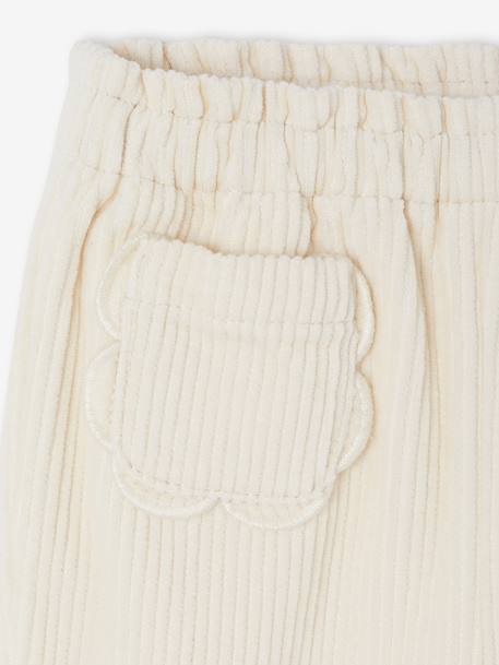 Broek in ribfluweel voor pasgeborenen ecru - vertbaudet enfant 