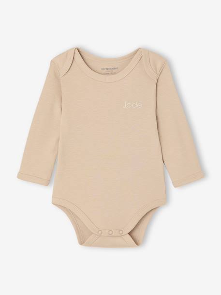 Lot de 3 bodies naissance en maille pointelle et interlock écru - vertbaudet enfant 