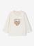 T-shirt bébé manches longues avec motif c½ur léopard écru+marine - vertbaudet enfant 