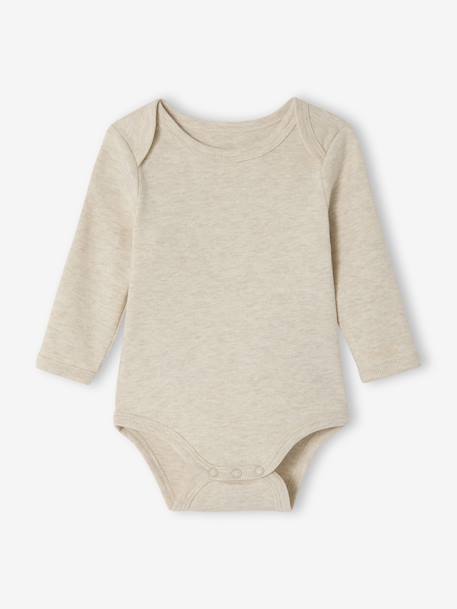 Set van 5 body's voor pasgeborenen met Amerikaanse opening kaki - vertbaudet enfant 