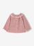 Blouse naissance en flanelle vichy avec col volanté écru - vertbaudet enfant 