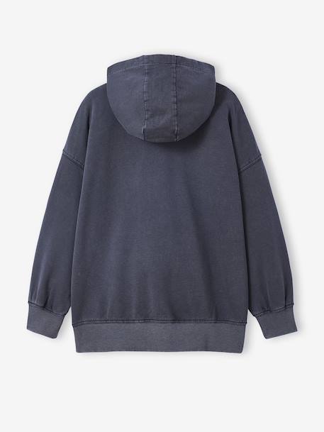 Sweater met capuchon met print voor jongens JONEN zwart - vertbaudet enfant 