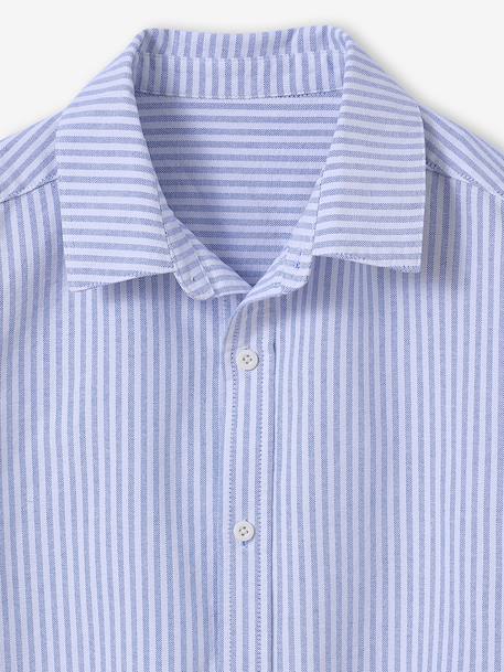 Chemise rayée manches longues Garçon Jonen rayé bleu - vertbaudet enfant 