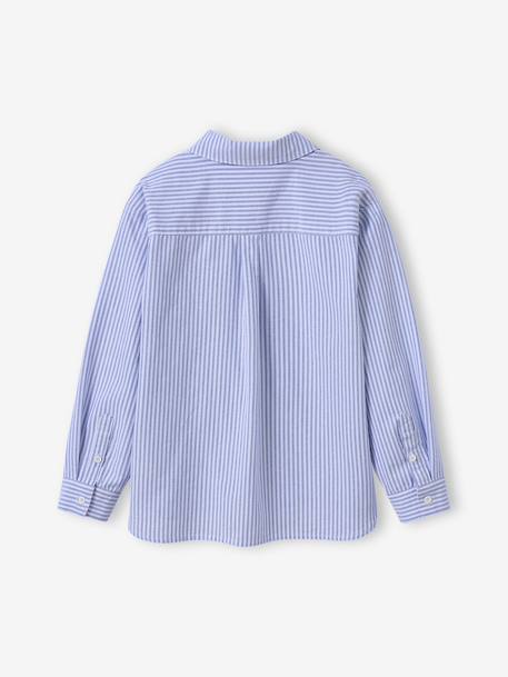 Chemise rayée manches longues Garçon Jonen rayé bleu - vertbaudet enfant 