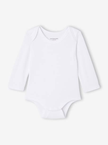 Set van 3 body's voor pasgeborenen van ribgebreide en interlock stof hemelsblauw - vertbaudet enfant 