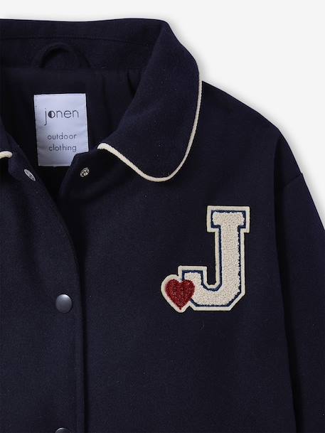 Veste fille style teddy marine - vertbaudet enfant 