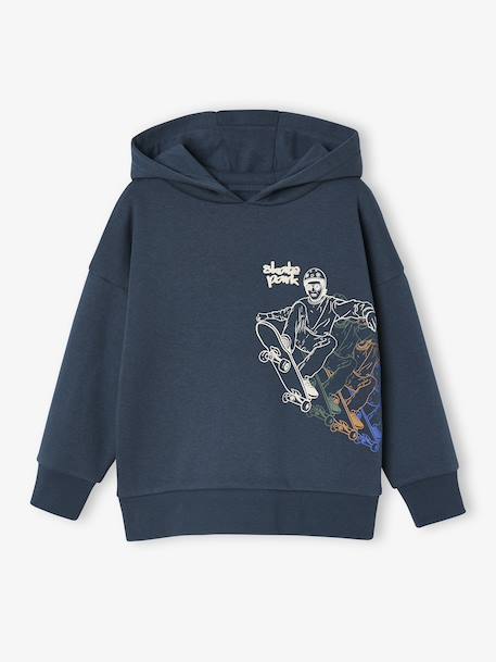 Sweat Capuche Print Skate anthracite - vertbaudet enfant 