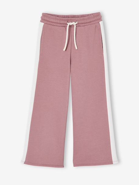 Ensemble sport sweat à capuche + jogging large fille vieux rose - vertbaudet enfant 