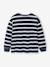 Tee-shirt rayé manches longues garçon bleu nuit+écru - vertbaudet enfant 