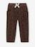 Pantalon fille velours forme loose bordeaux+chocolat+vieux rose - vertbaudet enfant 
