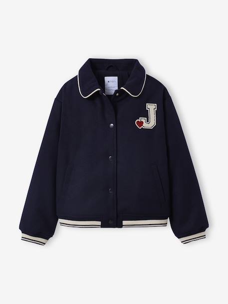 Veste fille style teddy marine - vertbaudet enfant 