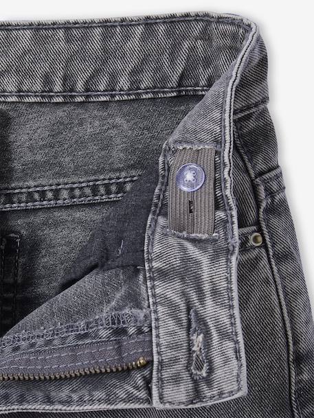 Jean droit fille bleu foncé+bleu moyen+denim gris - vertbaudet enfant 