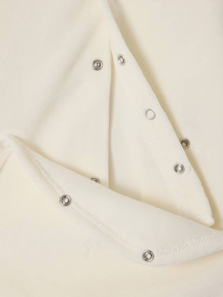 Lot de 2 pyjamas naissance fille en velours personnalisable écru - vertbaudet enfant 
