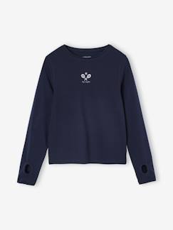Meisje-Sport collectie-Sport t-shirt met tennis motief voor meisjes met lange mouwen