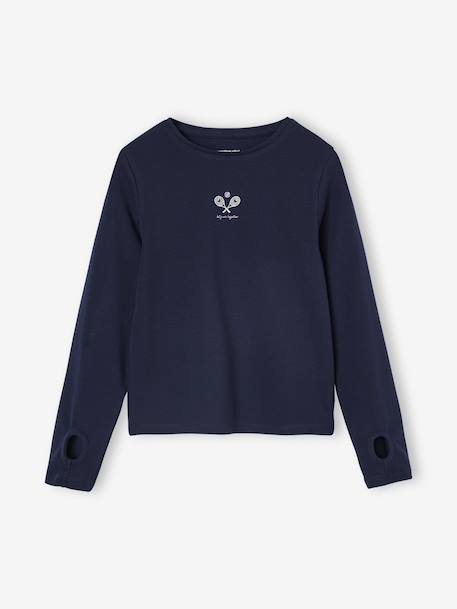 Fille-Collection sport-Tee-shirt sport motif tennis fille manches longues