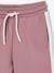 Set met sportieve sweater met capuchon + wijde joggingbroek voor meisjes oudroze - vertbaudet enfant 