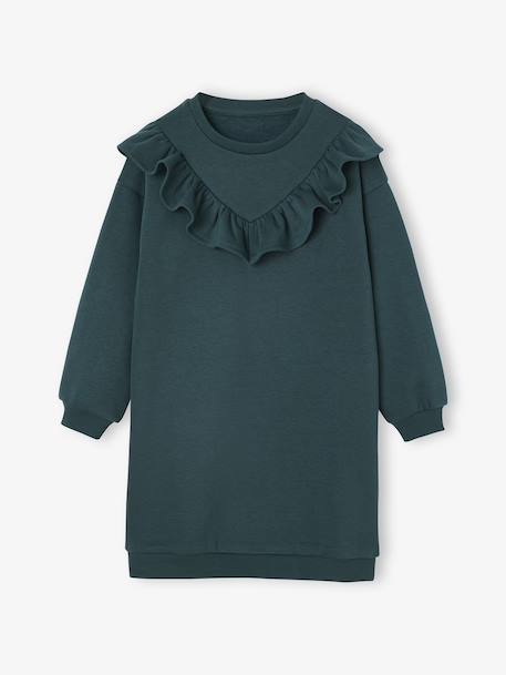 Fille-Robe-Robe en molleton à volant fille