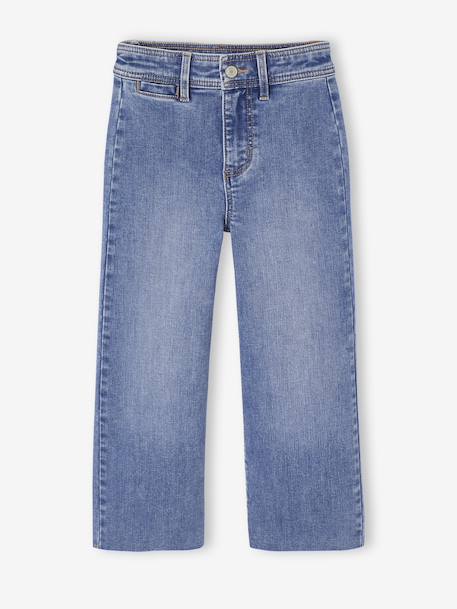 Jean fille large indestructible bleu moyen - vertbaudet enfant 