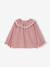 Blouse naissance en flanelle vichy avec col volanté écru - vertbaudet enfant 