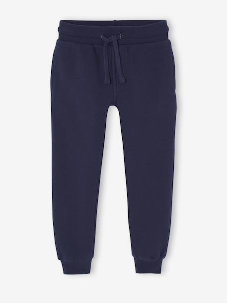 Ensemble Sport Garçon Sweat Capuche imprimé + Jogging Uni bleu pétrole+bordeaux+caramel+lichen - vertbaudet enfant 