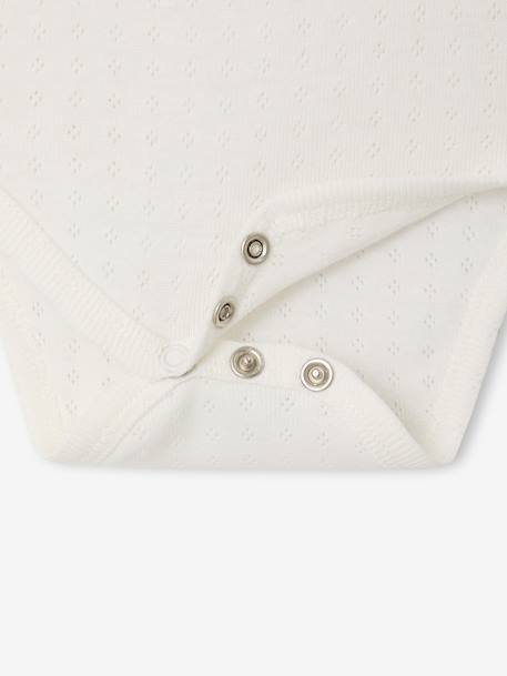 Lot de 3 bodies naissance en maille pointelle et interlock écru - vertbaudet enfant 