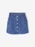 Spijkerrok met hartvormige zak voor meisjes gebleekt denim+ongewassen denim - vertbaudet enfant 
