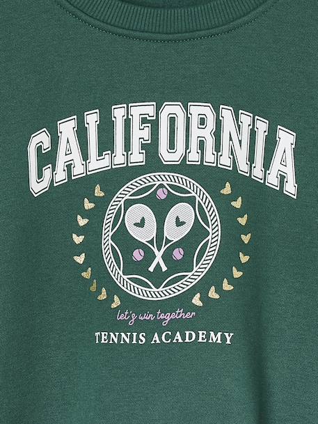 Sweat oversize sport fille vert - vertbaudet enfant 