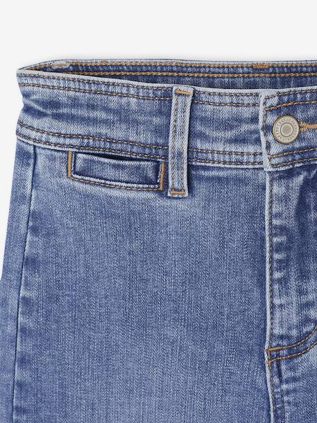Jean fille large indestructible bleu moyen - vertbaudet enfant 